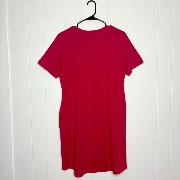 NWT Universal Standard Halie T-shirt Dress in Cerise Pink Size XS US Size 10 - Picture 4 of 9